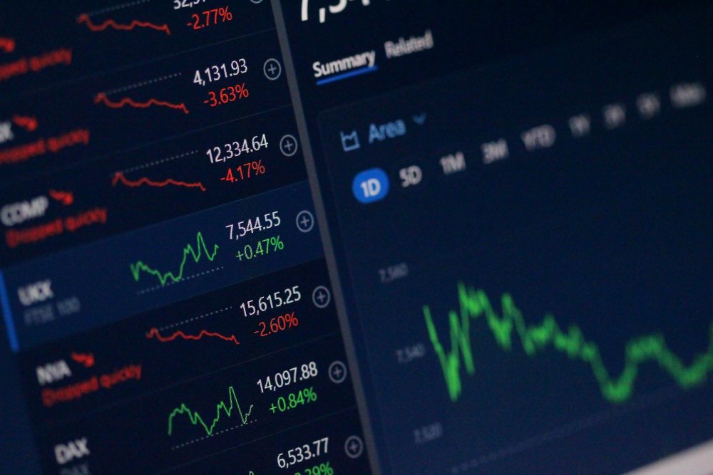 Pantalla de mercados financieros